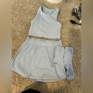 Alo skirt top and socks set